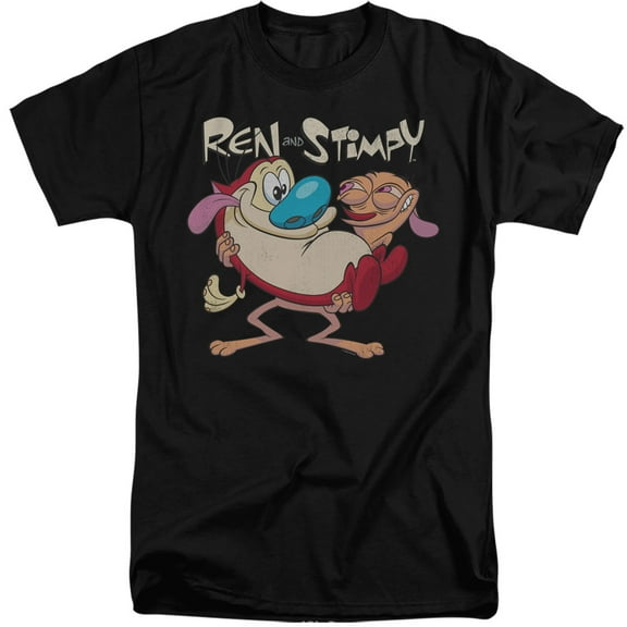 Ren and Stimpy Two of a Kind Unisex Adult Tall T Shirt