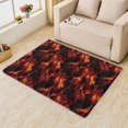 thumbnail image 2 of Flame Rugs for Living Room Bedroom - Fire Rug 6x8 - Abstract Carpet for Home Decor - Washable Non Slip Patterned Indoor Large Area Rug - Soft & Low Pile (ZL&763), 2 of 7