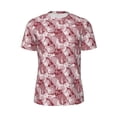thumbnail image 5 of Wukai Orchids Flowers Print Men's Short-Sleeved Mesh T-Shirt,Quick-Dry Short Sleeve Workout T-Shirt-Small, 5 of 8