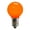 Orange, variant on Vickerman G30 Orange Ceramic LED Nickel Base Bulb E12, 120V, .6 Watts, Dimmable, 25 Bulbs per Pack
