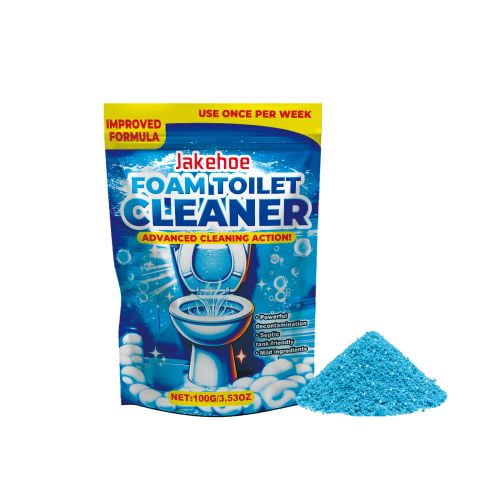 Limpiador de Inodoro en Espuma Jakehoe, Polvo Descontaminante para Taza de Baño con Bicarbonato de Sodio, Limpieza de Superficies y Desodorización para el Hogar, 100g