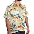 thumbnail image 2 of Atlas Men's Casual Button Down Short Sleeve Hawaiian Printed Summer Beach Shirts, 2 of 6