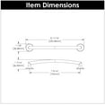 thumbnail image 3 of Belwith Keeler B077148 Flare 7-9/16" (196 Mm) Center To Center Flared Base Posts Cabinet, 3 of 6