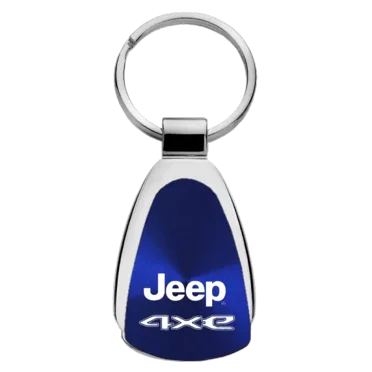 Jeep 4xe Logo Metal Teardrop Key Chain Fob Ring Official Licensed