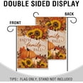 thumbnail image 4 of diyeu Faith Family Fall Decorative Small Garden Flag Autumn House Yard Outside Pumpkin Sunflower Maple Leaves Farmhouse Burlap Decor, Thanksgiving Religious Home Outdoor Decoration Double Sided 12x18, 4 of 6
