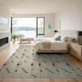thumbnail image 3 of ODIKA 9'x12' Tan Modern Geometric Machine Washable Area Rug Contemporary Abstract Vertical Stripe Pattern Non-Slip, Chair-Friendly for Dining Room, Basement, Large Office, 3 of 7