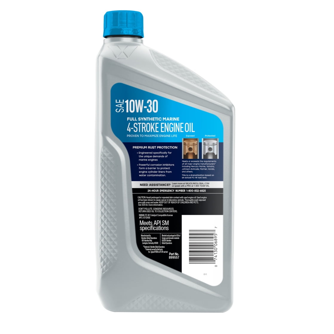 Valvoline 4-Stroke Marine 10W-30 Full Synthetic Engine Oil 1 QT