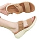 thumbnail image 1 of Zapatos Planos Casuales Sandalias Con Punta Abierta Cuña Cómodas para La Playa Junto A Piscina, 1 of 9