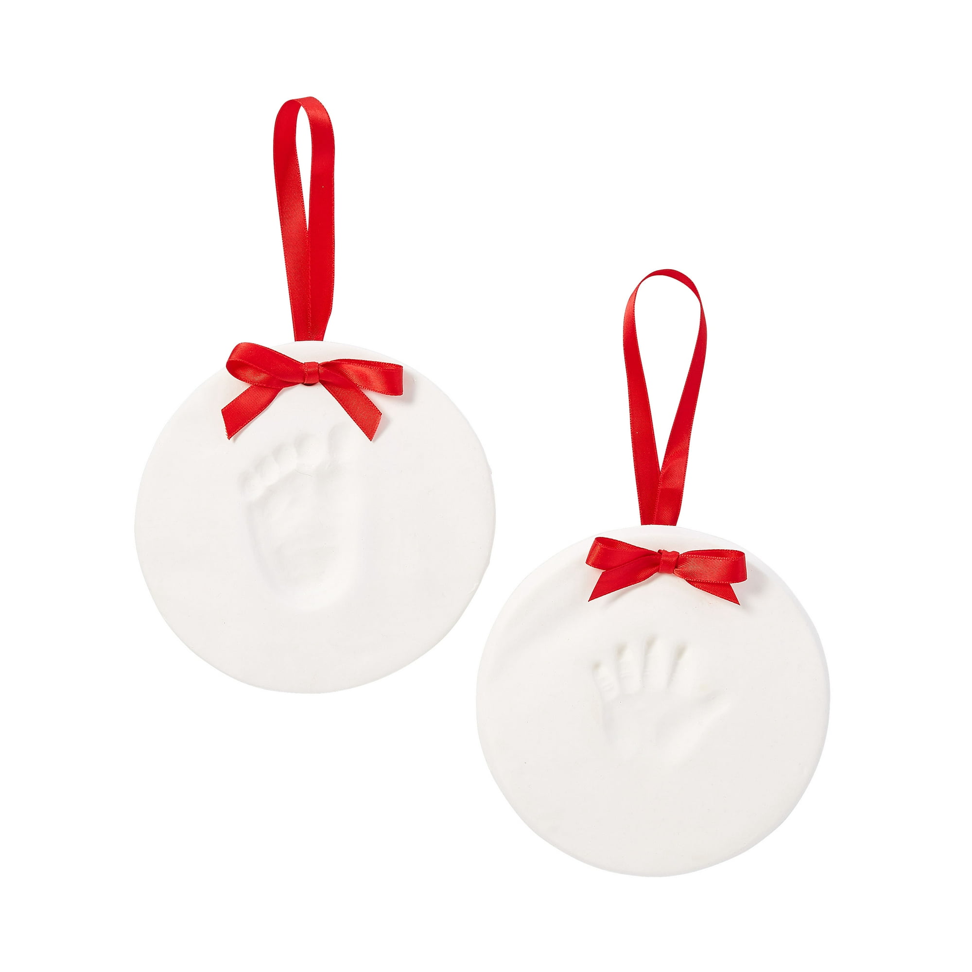 Pearhead Babyprints 2-Pack Baby Handprint and Footprint Ornament Kit, DIY Christmas Holiday Keepsake, Set of 2