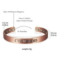 thumbnail image 6 of Wollet Magnetic Cuff Copper Bracelet for Men and Women, Length 6.3in, 6 of 7