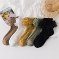 thumbnail image 4 of Chaussettes Bébé Coton Dentelle Bas Printemps Automne Fines Chaussettes de Danse Blanches 25, 4 of 4