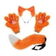 thumbnail image 4 of Conjunto de diadema con orejas de animal y guantes de cola para disfrazarse de una hermosa cola larga para fiestas temáticas. Naranja, 4 of 8