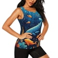 thumbnail image 2 of Fotbe Whimsical Underwater Fantasy Blusas Sin Mangas para Mujer – Estilo Casual, Corte Suelto, Slim-Fit, Cuello Redondo Deportivo, Tops de Verano para Gimnasio y Yoga-Large, 2 of 7