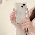 thumbnail image 4 of Bear Phone Case Compatible with iPhone 13 Pro Case, 3D Cartoon White Clear Cute Bear Case, kawaii Shockproof Kpop Phone Case for Women Girls, 4 of 12