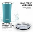 thumbnail image 4 of The Clean Hydration 20 oz Insulated Stainless Steel Travel Mug with Ceramic Inner Coating and No Metal Taste - Aqua, 4 of 7
