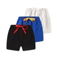thumbnail image 2 of 3-Pack Kids Toddler Girls' Summer Shorts Elastic Waistband Pull On Stretchy Playwear with Drawstring Detail Breathable Active Lounge Running Basic Multipack Set, 2 of 9