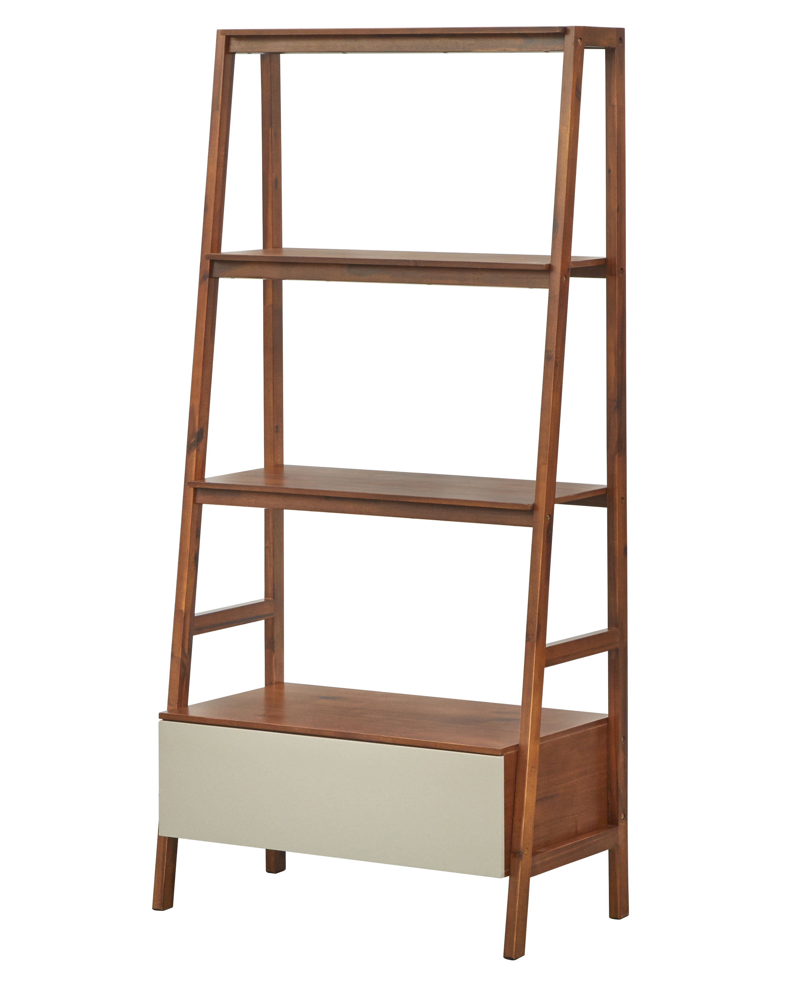 TMS Nordic Ladder Bookshelf, Walnut