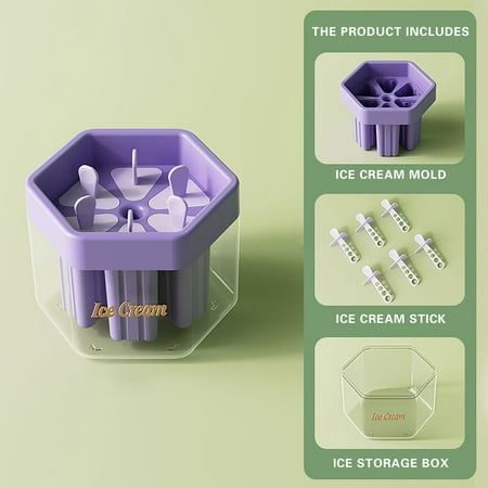 

XYAIYT DIY Ice Cream Popsicle Maker Premium 6-Cavity Home Homemade Tool for Children s Popsicle Making Easy to Use Clean and a Great Gift Idea