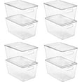 thumbnail image 1 of 8 Contenedores organizadores de despensa de plástico transparente con Tapa, Contenedores de Plástico con Asa para Organizar y Almacenar en la Despensa, para Cocina, el Frigorífico, Baño, 1 of 4
