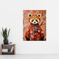 thumbnail image 2 of Red Panda in Kimono Cherry Blossom Trees Japan Extra Large XL Wall Art Poster Print, 2 of 4