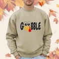 thumbnail image 2 of Mens Fall Sweatshirts Thanksgiving Printed Solid Color Crew Neck Mens Clothing,Khaki,XL, 2 of 4