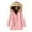 Pink, variant on Hfyihgf Women's Hooded Winter Coat Long Warm Fleeced Lined Long Jackets Thicken Zip Up Faux Fur Hooded Parka Coat with Pockets Blue XXL