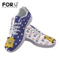 thumbnail image 1 of School Bus Driver Pattern Woman American Flag Print Woman Flats Lace Up Shoe Sneakers Breahtable Spring/Autumn Shoes, 1 of 5