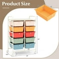 thumbnail image 3 of Gymax Chariot de Rangement Roulant à 10 Tiroirs pour Outils, Organiseur de Papier pour Scrapbooking sur Roues, Macaron, 3 of 10