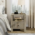 thumbnail image 3 of WAMPAT End Table with 1 Storage Drawer, Modern Side Table for Living Room, Vintage Grey Wood Nightstand Bedside Table for Bedroom, 3 of 7