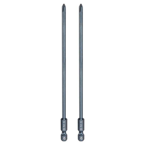 Uxcell 2 piezas de destornillador Phillips #1 PH1 de 1/4" de vástago hexagonal de 6" (150 mm) de largo, varilla magnética de 0.16" para herramientas eléctricas, azul