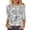#01Multicolor, variant on Women's Tops 3/4 Length Sleeve TShirts 2026 Spring Summer Womens Clothings Basic Tees Fashion Flowers Printed Round Neck Blouses