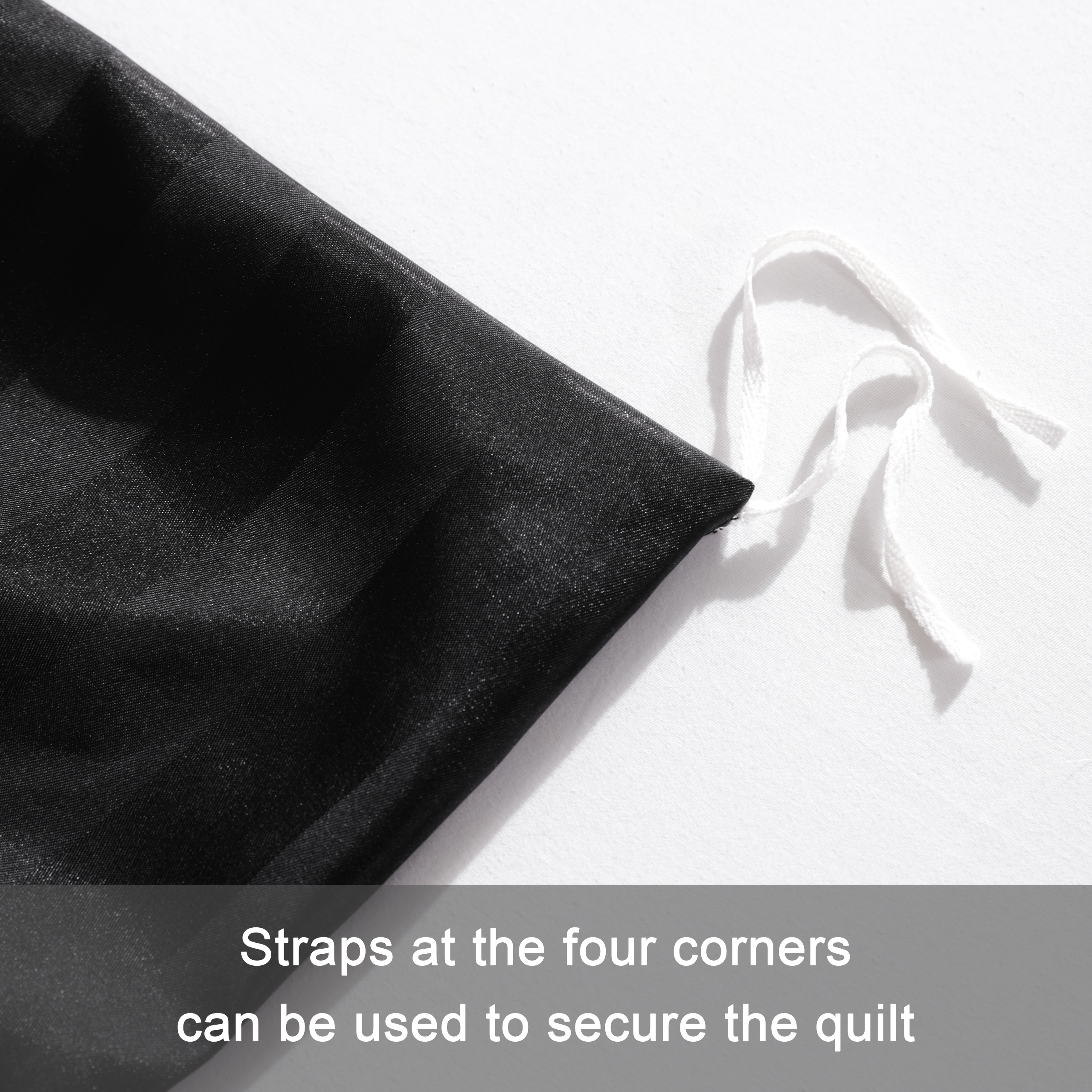 3 Pieces Silky Smooth Stripe Satin Duvet Cover Set, Luxury Duvet Cover Bedding Set, 1 Duvet Cover + 2 Pillow Cases (No Comforter), Twin, Black