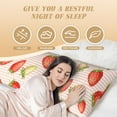 thumbnail image 6 of Naloa Strawberries Body Pillow Cover, Pillowcases with Hidden Zipper Breathable Long Pillow Case (Pillows are not included,20x54 inch), 6 of 7