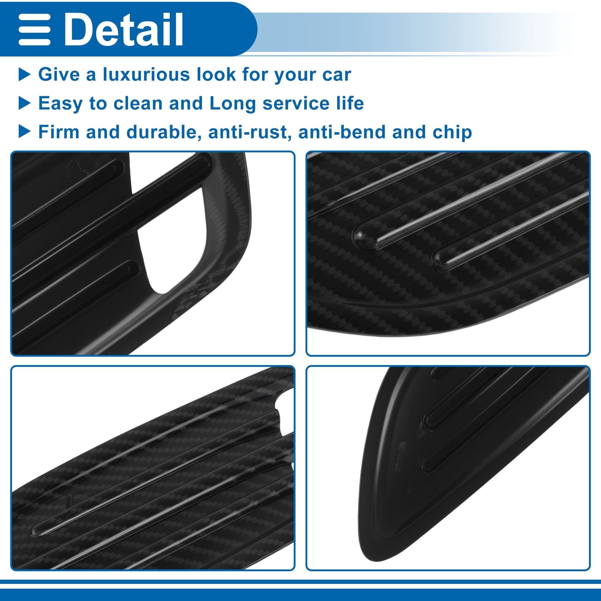 Unique Bargains Hood Air Outlet Vent Cover Trim for Kia Stinger 2018-2023 Hood Scoop Bezel Exterior Decor Cover ABS Carbon Fiber x 1 pair