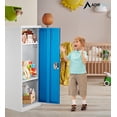 thumbnail image 2 of AdirOffice Casier Simple en Acier 48 Po. H x 15 Po. L Bleu 2 Pack, 2 of 8