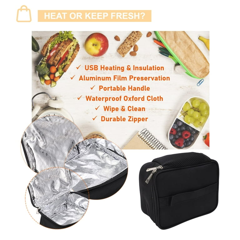 Mini Portable Oven, Pack Food Warmer Electric Lunch Box With USB