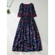 thumbnail image 1 of Women Summer Casual Dress New Arrival 2022 Vintage Style Floral Print Loose Comfortable Female A-line Long Dresses B1899XL Gao Jinjia LED, 1 of 2