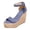 Light Blue, variant on Women's Platform Wedge Heels Open Toe Thick Soled Slip on Sandals Suede Elegant Summer Comfortable Non Slip Ankle Strap Heeled Dress Shoes Blue Size 6