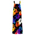 thumbnail image 6 of IYYVV Halloween Overalls Women Casual Loose Wide Leg Jumpsuits Summer Pumpkin Ghost Printed Baggy Rompers with Pockets Orange XL, 6 of 6