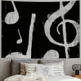 thumbnail image 2 of Orinice Musical Notes Treble Grunge Tapestry Wall Hanging Unique Style Art for Home Decor Living Room Bedroom 50x40inch, 2 of 6