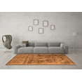 thumbnail image 3 of Ahgly Company Indoor Square Oriental Orange Industrial Area Rugs, 5' Square, 3 of 4