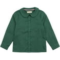 thumbnail image 2 of Leveret Kids & Toddler Girls Long Sleeve Uniform Cotton Dress Shirt Green (Size 4 Years), 2 of 4