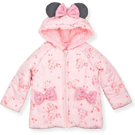 Minnie Mouse Girls Puffer Coat, Toddler