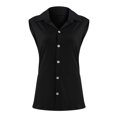 thumbnail image 6 of OAVQHLG3B Tank Top for Women Plus Size Tops for Women Summer Casual Turn-down Collar Leisure Sleeveless Solid Vest Tops, 6 of 7