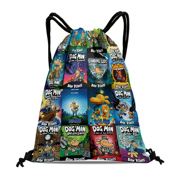 Drawstring Backpack for Dog Man Sackpack Adults Women Men Party Favor Bags Sports for Gym Travel Swimming Hiking Camping Tote Bag 11.8 × 15.7 in