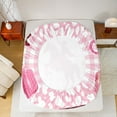thumbnail image 5 of Feelyou Western Cowgirl Twin Sheet Sets, Pink Buffalo Plaid Bedding, 3 Pieces, 5 of 7
