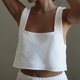 thumbnail image 3 of Mujeres Crop Top + Shorts Ropa para el hogar Conjuntos de pijamas casuales de algodón 2 piezas Ropa de dormir suave FLhrweasw Nuevo, 3 of 9