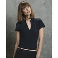 thumbnail image 4 of Kustom Kit Ladies Corporate Short Sleeve V-Neck Mandarin Collar Top, 4 of 5