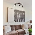 thumbnail image 2 of Catalina Lighting Alsy 19"W 3-Light LED Track Bar Modern Light Fixture, Matte Black with Frosted Acrylic Shades, 2 of 5