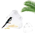 thumbnail image 3 of Acrylic Parrot Feeder Clear Bird Cage Feeder Window Bird Feeder with Suction Cup, 3 of 10
